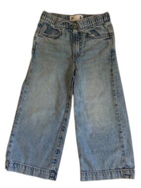 Cotton On Kids Girls Light Wash Wide Leg Jeans Size 5